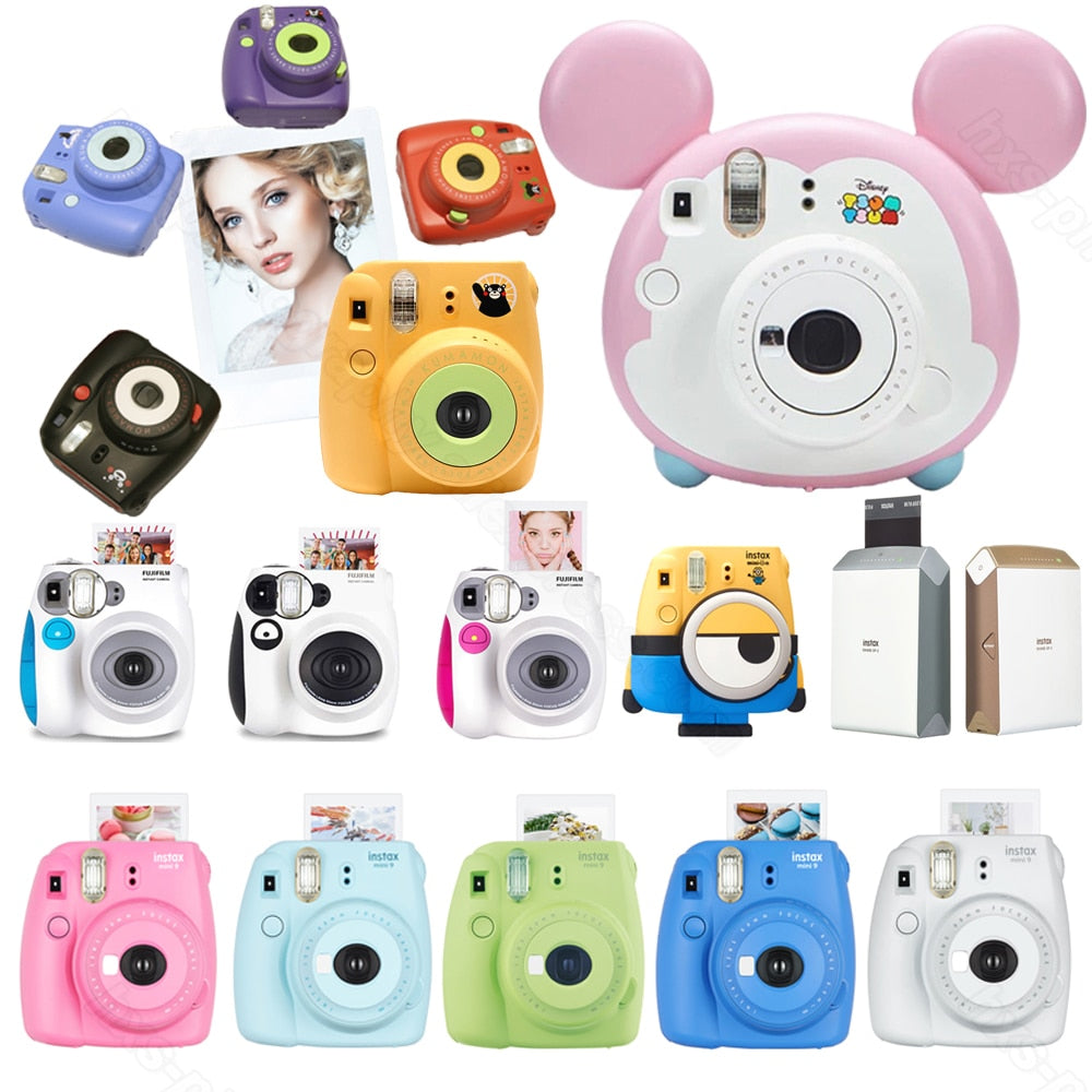 Fujifilm Instax Mini 9 Film Camera, Fuji Mini 7s, Tsum Tsum, Kumamon