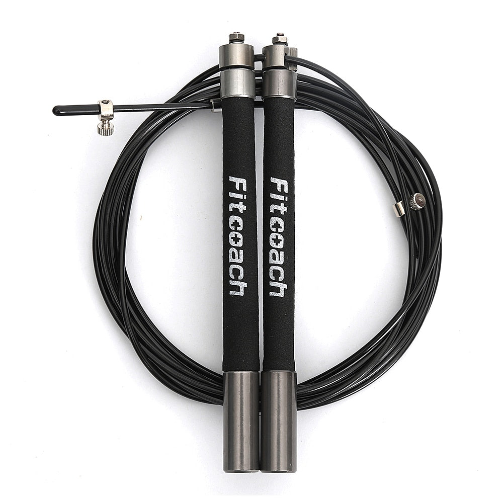 Speed Jump Rope Ball Bearing Metal Handle Sport Skipping,Stainless Steel Cable Crossfit