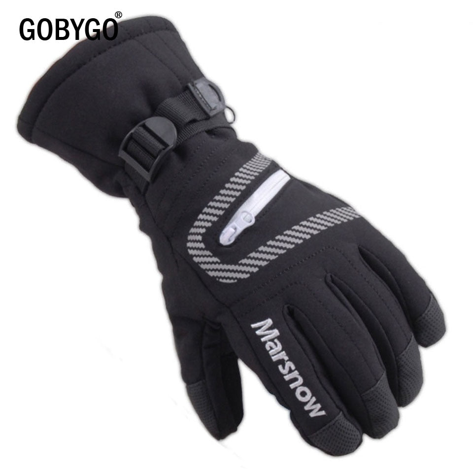 GOBYGO Men Women Children Ski Gloves Waterproof Warm Cycling Hockey Gloves