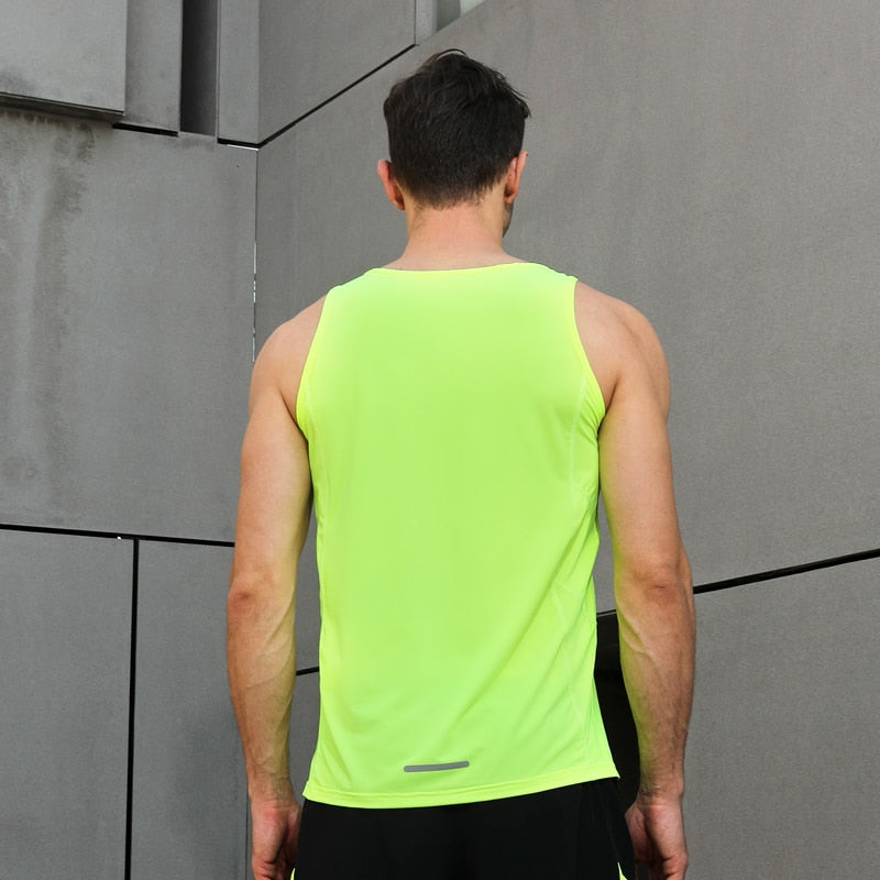 Men Running Vest Summer Mesh Tank Outdoor Gym Sleeveless XS-3XL 2021 Loose Sport