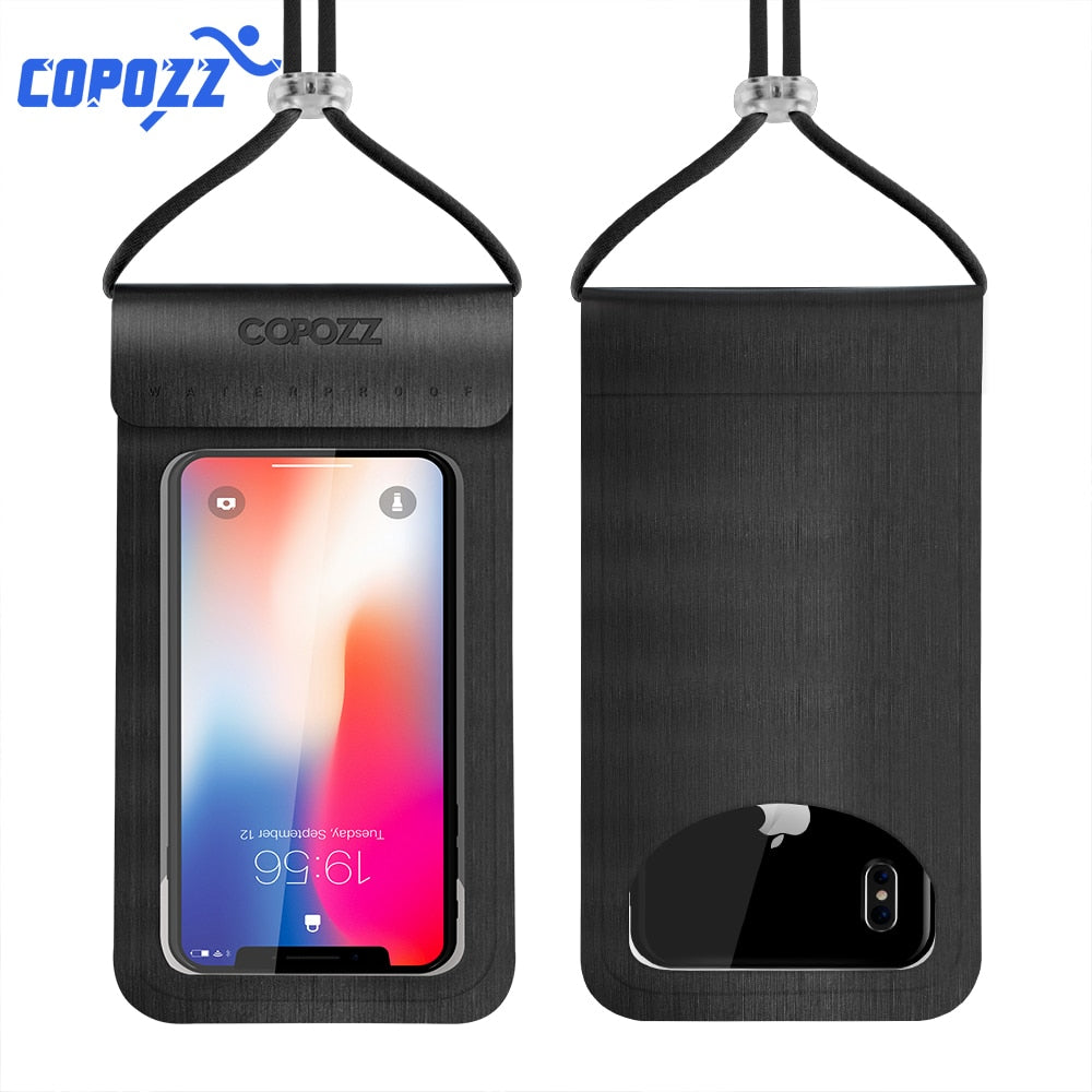 COPOZZ Waterproof Phone Case Cover Touchscreen Cellphone Dry Diving Bag