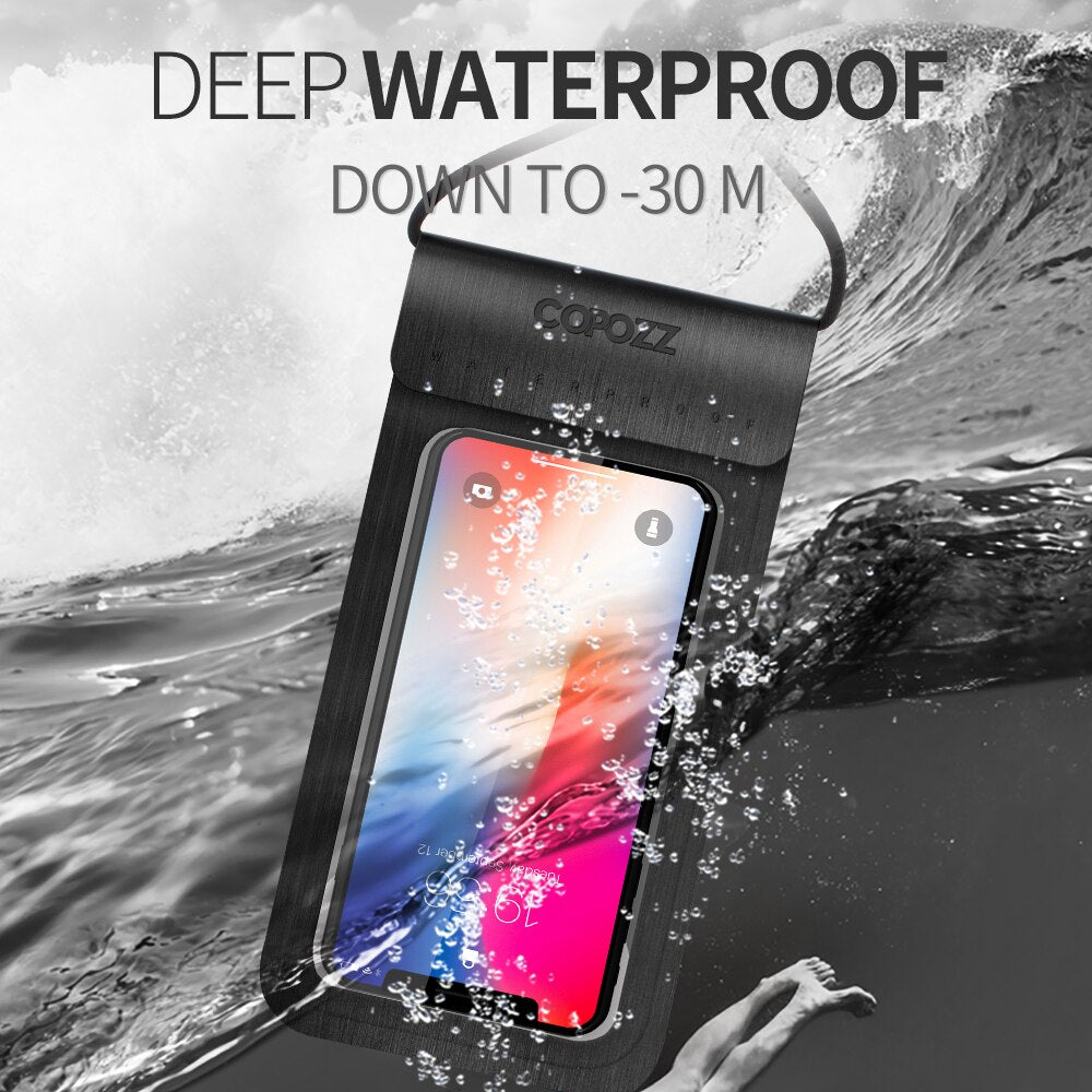 COPOZZ Waterproof Phone Pouch for iPhone X/8/7/6S Plus/Samsung S7 Swimming Snorkeling