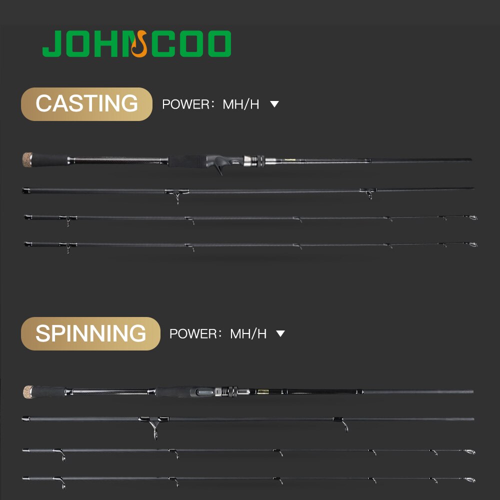 Carbon Fishing Rod 2.7m 3.0m H MH Power 10-45g Baitcasting Rod Sea Bass Inshore Fishing