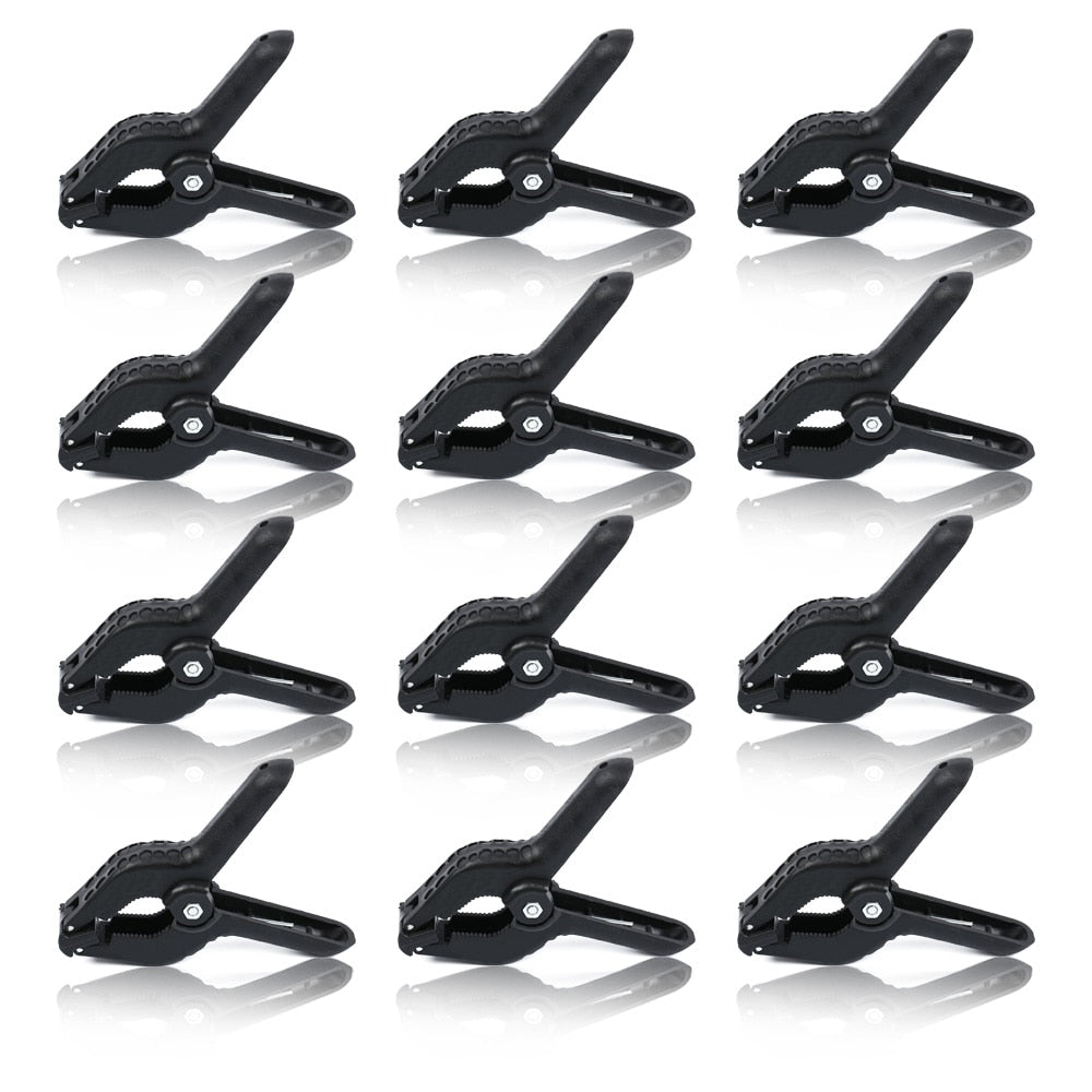 12Pcs Photography Heavy Duty Muslin Clamps, Photo Booth Background Stand Clip Fixed