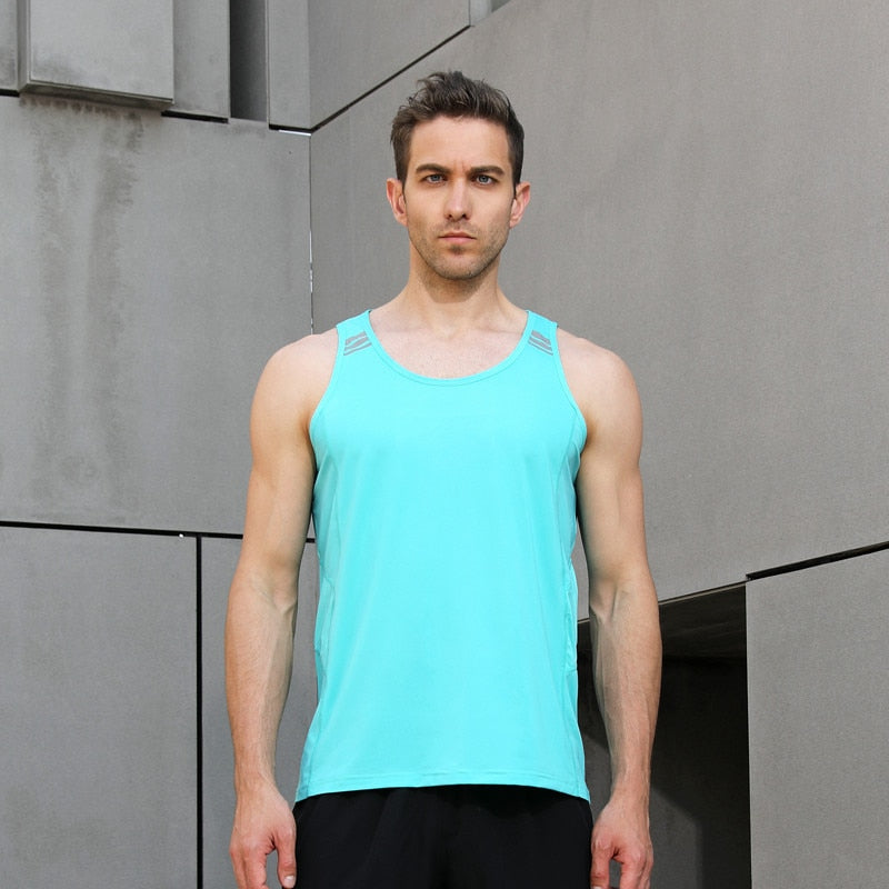 Men Running Vest Summer Mesh Tank Outdoor Gym Sleeveless XS-3XL 2021 Loose Sport