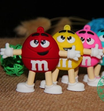 Usb Flash Drive Cartoon Chocolate M&M Flash Memory Card Pen Drive 32GB Usb Stick