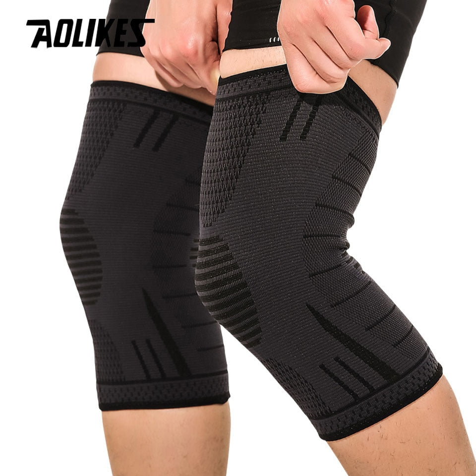 AOLIKES 1 Pair Non Slip Silicone Sports Knee Pads SupportInjury Recovery Kneepad