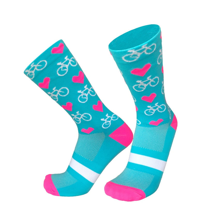 New Professional Sport Pro Cycling Socks Men Women Compression Road Bicycle Socks