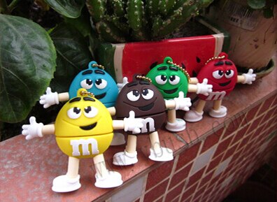 Usb Flash Drive Cartoon Chocolate M&M Flash Memory Card Pen Drive 32GB Usb Stick