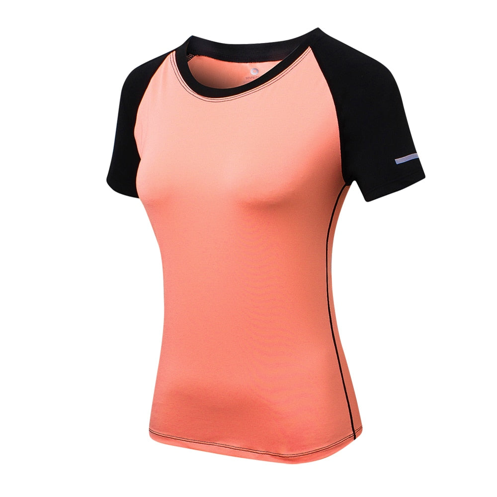 Gym T shirt Compression Tights Women&#39;s Sport Tshirt Quick Drying Rashguad