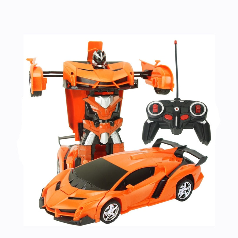 2In1 RC Car Sports Car Transformation Robots Models Remote Control Deformation Car RC fighting