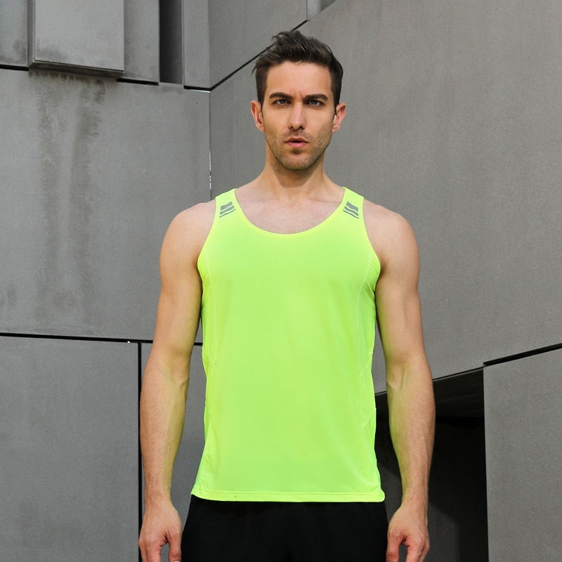 Men Running Vest Summer Mesh Tank Outdoor Gym Sleeveless XS-3XL 2021 Loose Sport