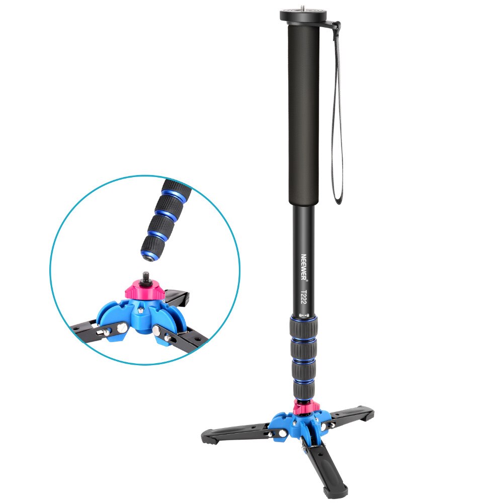 Neewer Extendable Camera Monopod with Removable Foldable Tripod Support Base