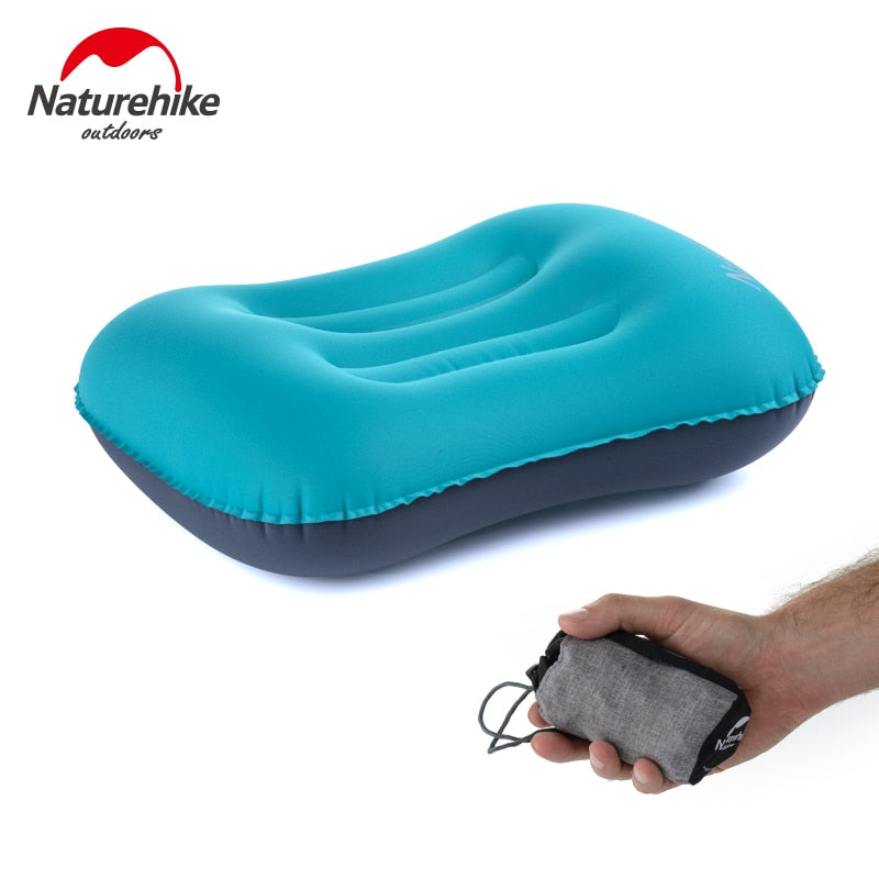 Naturehike Inflatable Pillow Travel Air Pillow Neck Camping Sleeping Gear Fast Portable