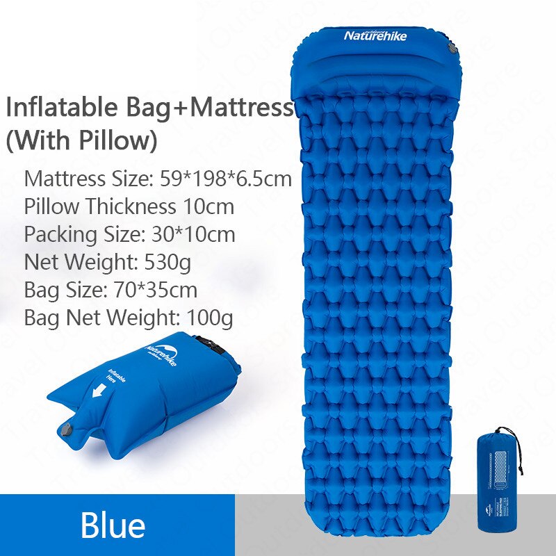 Naturehike Outdoor Camping Inflatable Cushion Moisture-proof Sleeping Bag Mattress