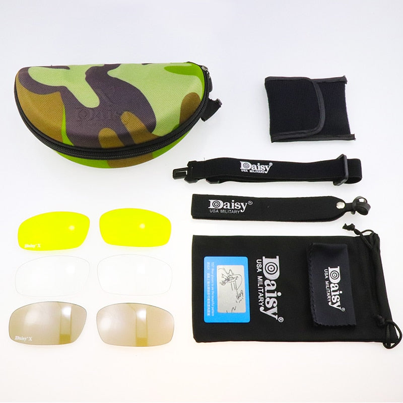 X7 Polarized Photochromic Tactical Goggles Military Glasses Army Sunglasses Men