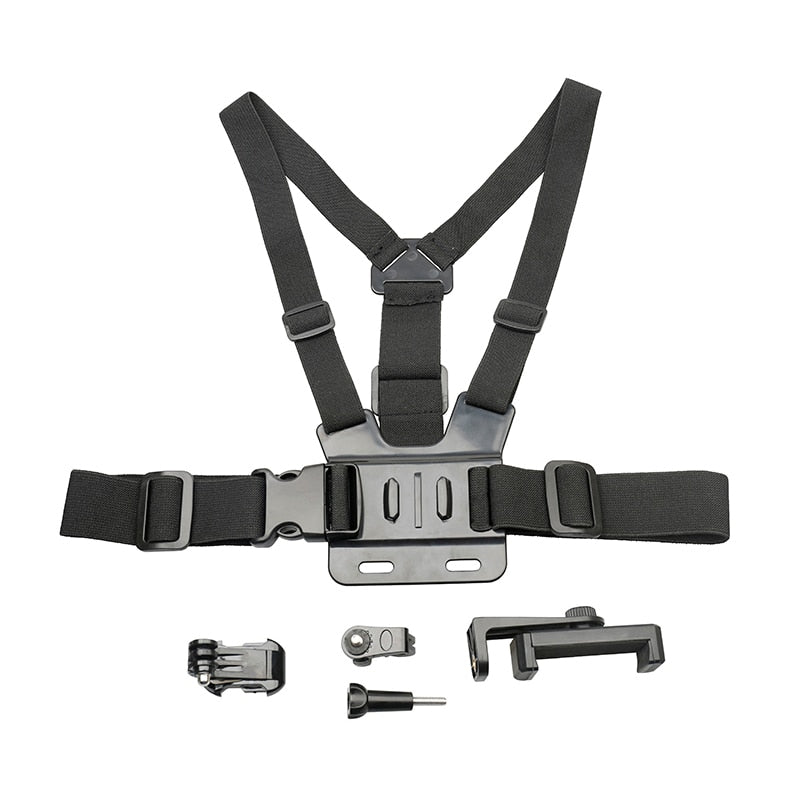 Adjustable Phone Clip Holder with Gopro Chest Belt/ Head Strap