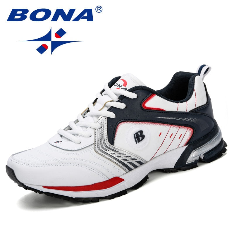 BONA Running Shoes Men Fashion Outdoor Light Breathable Sneakers Man Lace-Up Sports