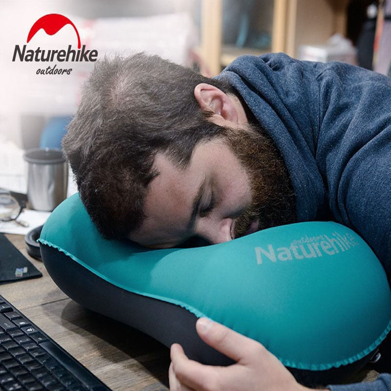 Naturehike Inflatable Pillow Travel Air Pillow Neck Camping Sleeping Gear Fast Portable