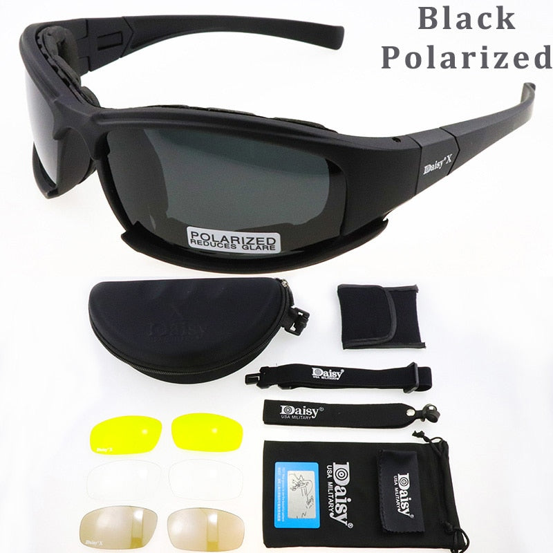 X7 Polarized Photochromic Tactical Goggles Military Glasses Army Sunglasses Men