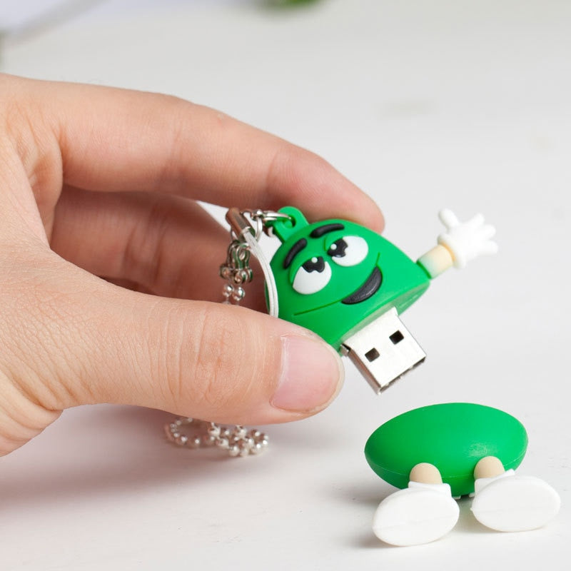 Usb Flash Drive Cartoon Chocolate M&M Flash Memory Card Pen Drive 32GB Usb Stick