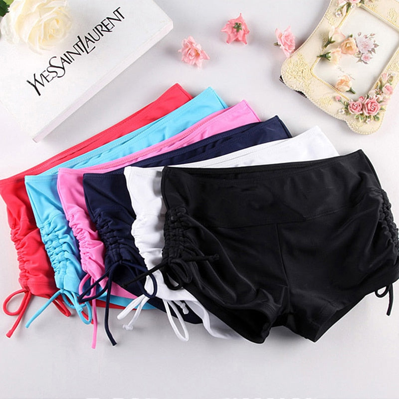 Women Sport Shorts Bikini Bottoms Swimming Trunks Women Summer Beach Swimwear