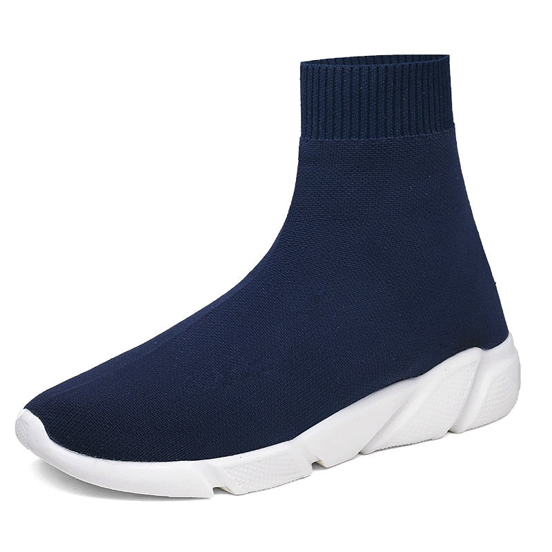 FEOZYZ Sneakers Women Men Knit Upper Breathable Sport Shoes Sock Boots Woman