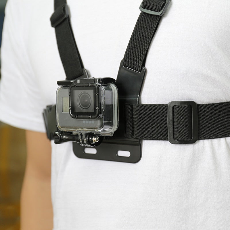 Adjustable Phone Clip Holder with Gopro Chest Belt/ Head Strap