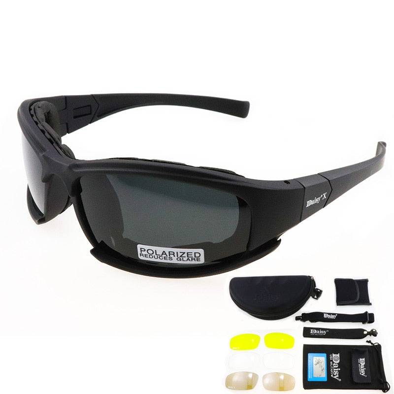 X7 Polarized Photochromic Tactical Goggles Military Glasses Army Sunglasses Men