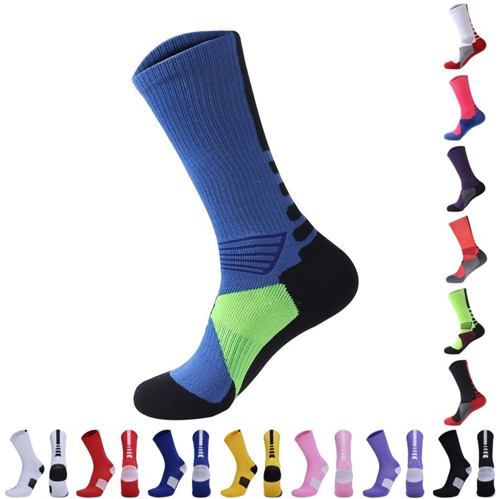 Professional Men Women Elite Cycling Socks Long Anti Slip Compression Socks Outdoor