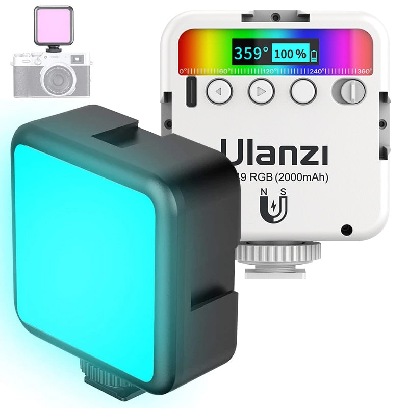 Ulanzi VL49 RGB Video Lights Mini LED Camera Light 2000mAh Rechargable LED Panel Lamp