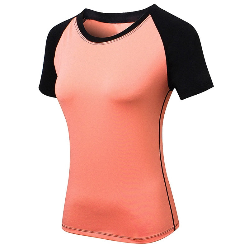 Gym T shirt Compression Tights Women&#39;s Sport Tshirt Quick Drying Rashguad