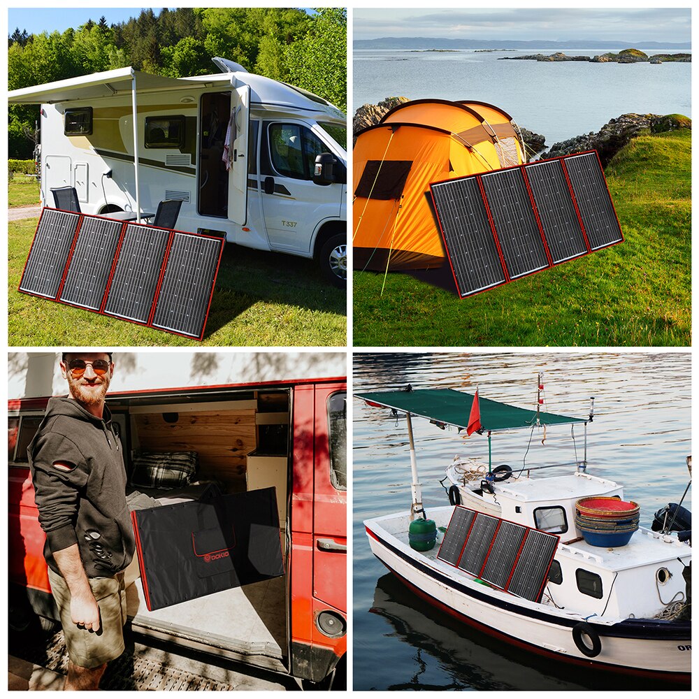 Dokio 300W 18V Flexible Solar Panel Portable Outdoor Foldable Camping/Boat/RV/Travel/Home/Car