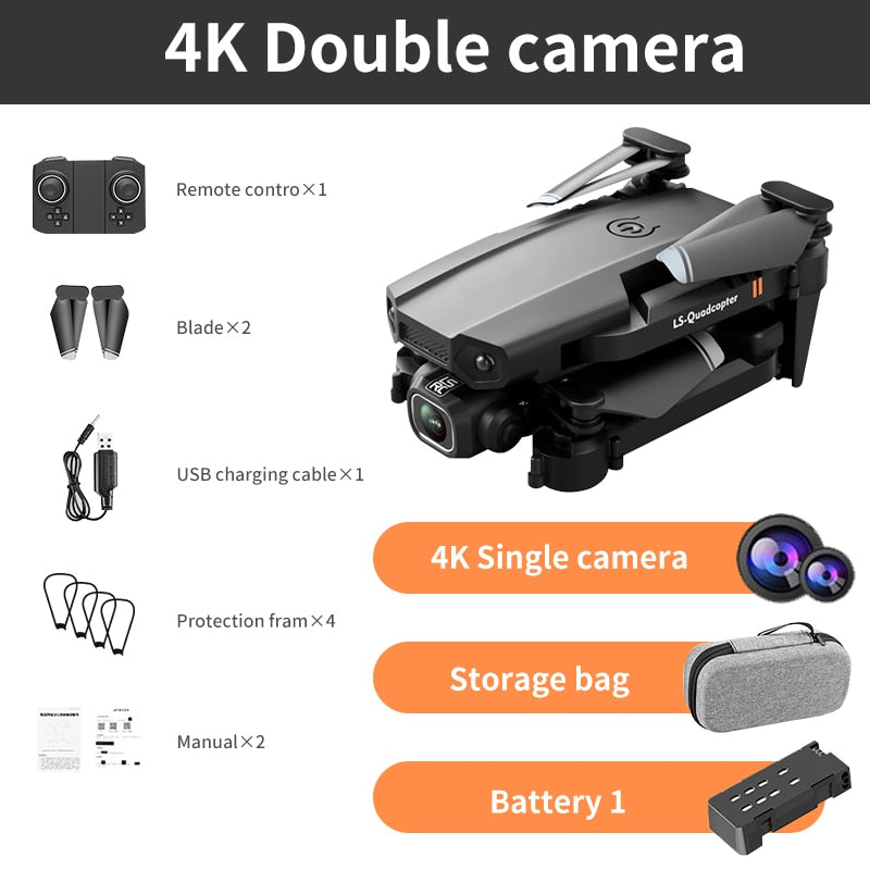 2022 New Mini Drone XT6 4K 1080P HD Camera WiFi Fpv Air Pressure Altitude Hold Foldable Quadcopter