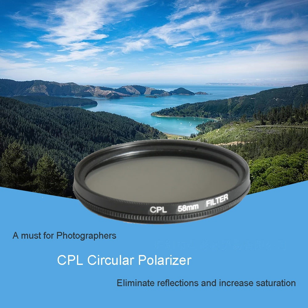 CPL Filter Circular Polarizer Camera Filter DSLR Camera Lens 37/49/52/55/58/62/67/72/77/82mm