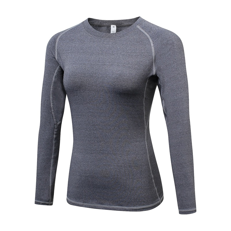 New Women Gym Casual Yogawear Yoga Shirts Long Sleeve Workout Tops Fitness