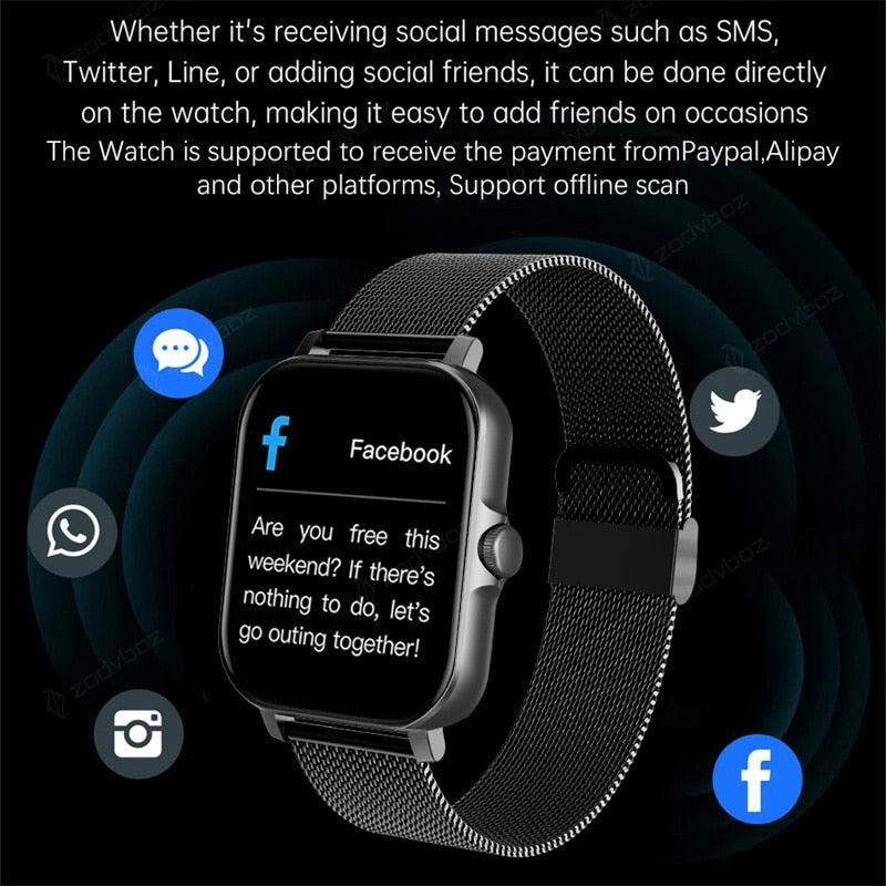 2022 New Bluetooth Answer Call Smart Watch Men Full Touch Dial Call Fitness Tracker IP67 Waterproof men women