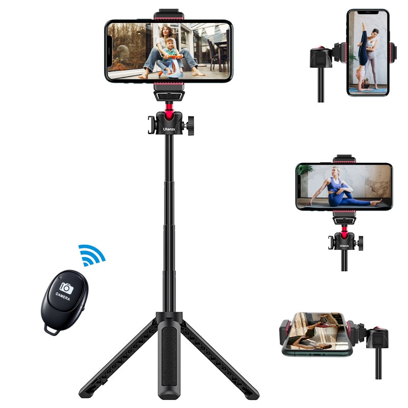 Tablet Tripod with Cold Shoe for Microphone LED Video Fill Light Smartphone SLR Camera