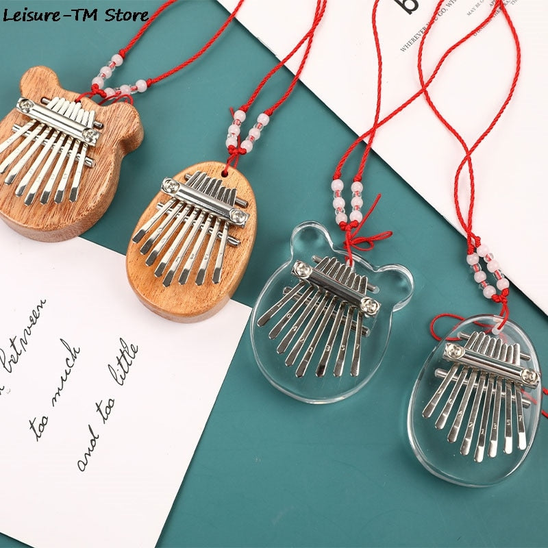 8 Keys Mini Kalimba Thumb Piano Finger Keyboard Pendant Creative