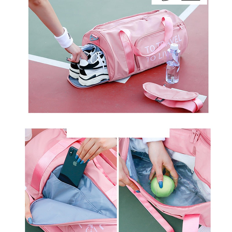 Gym Bag Women Training Sport Bag For Women Fitness Yoga Bag Dry and Wet Separation