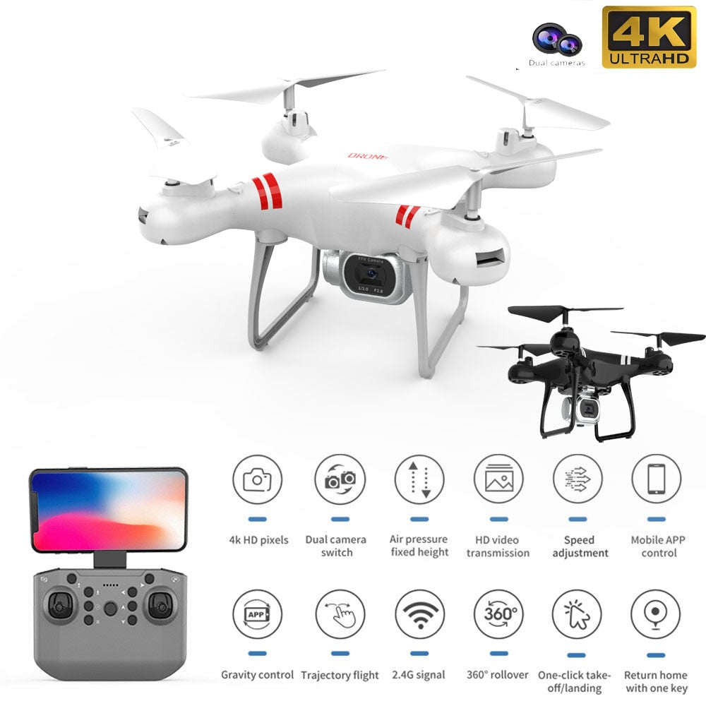 Best KY101 MAX 2.4Ghz RC Drone Double 4K Wifi FPV HD Camera Altitude Hold Gesture Mode Long