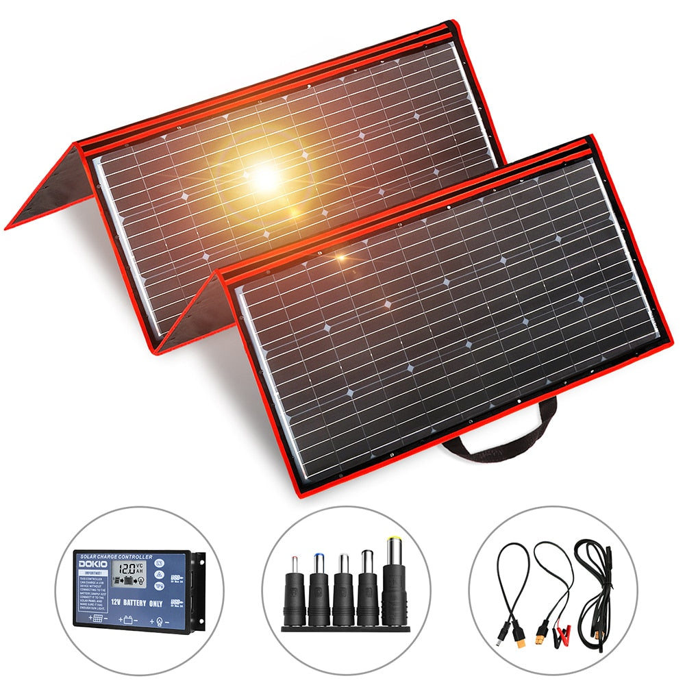 Dokio 300W 18V Flexible Solar Panel Portable Outdoor Foldable Camping/Boat/RV/Travel/Home/Car