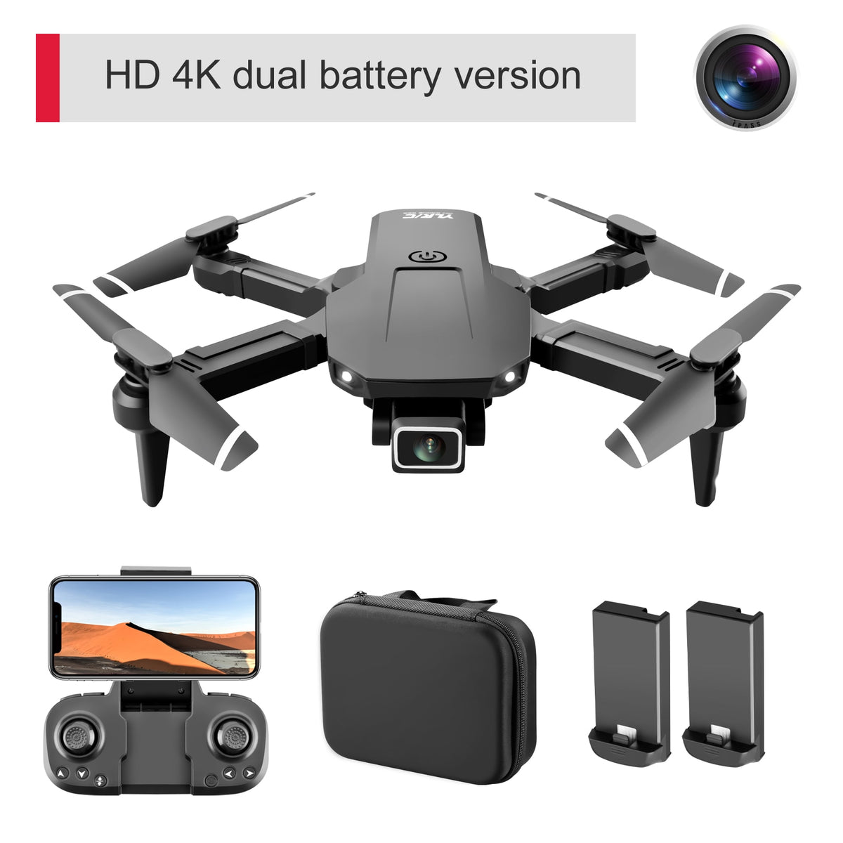 New S68 Pro Mini Drone 4K HD Dual Camera Wide Angle WiFi FPV Drones Quadcopter