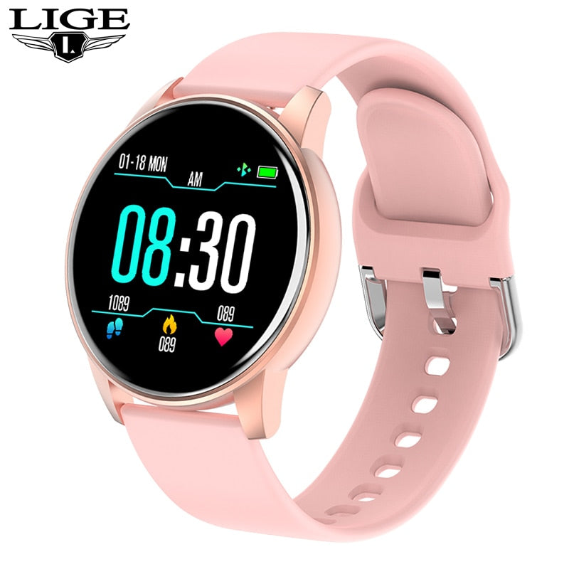 LIGE 2022 Fashion Smart Watch Men Fitness Bracelet Heart Rate Blood Pressure