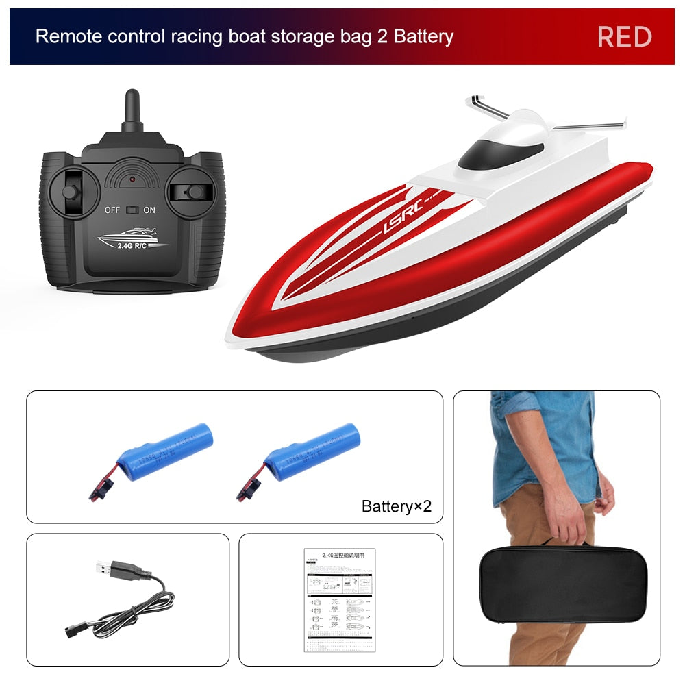 Racing Boat Waterproof Rechargeable Model Electric Radio Remote Control Speedboat