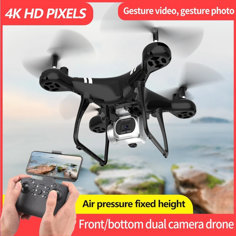 Best KY101 MAX 2.4Ghz RC Drone Double 4K Wifi FPV HD Camera Altitude Hold Gesture Mode Long