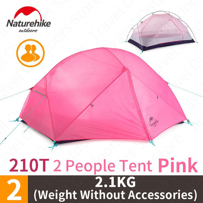 NatureHike Mongar Camping Tent 2 Persons Ultralight 20D Nylon Silicone Outdoor Hiking