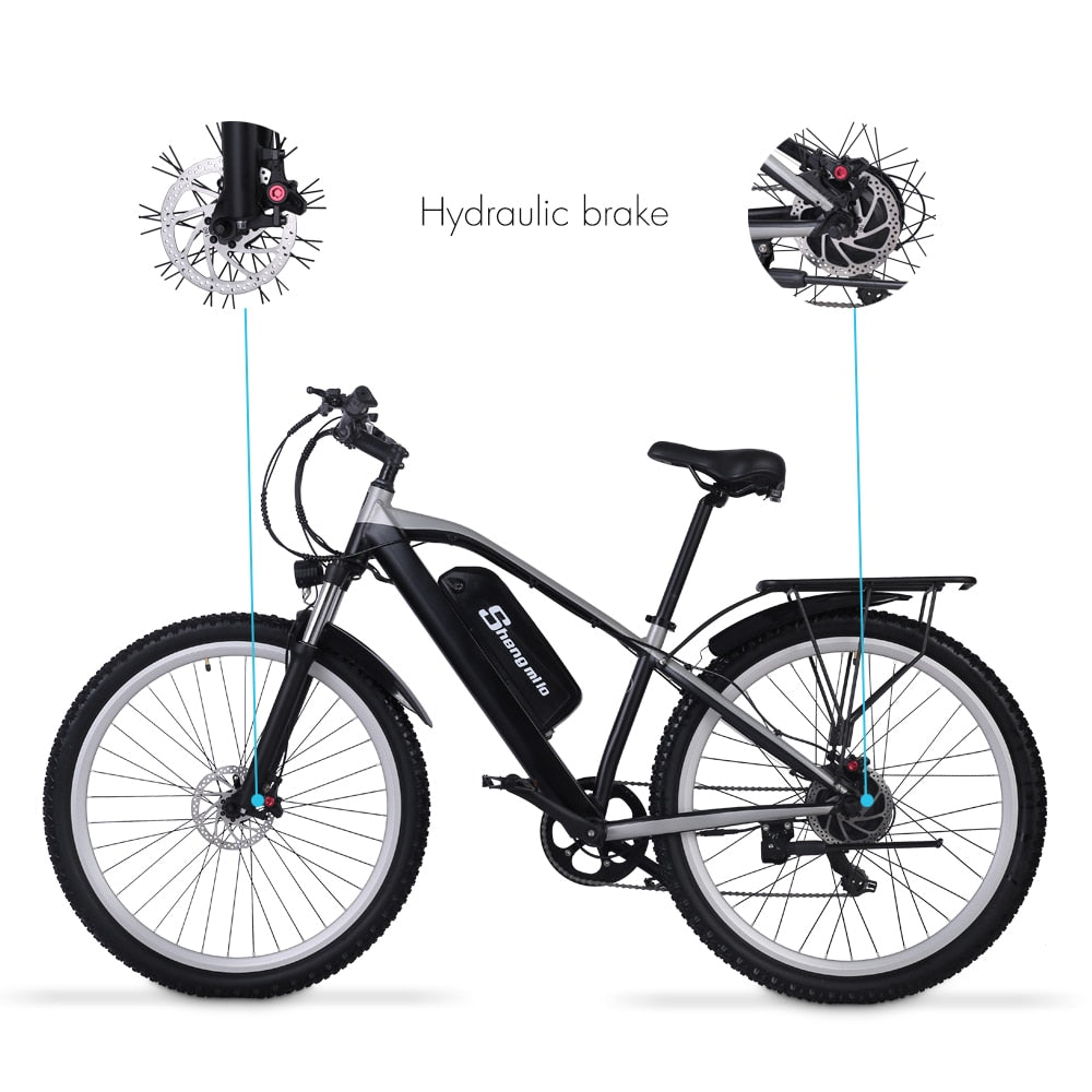 Shengmilo M90 Electric Bike 500W Mens Mountain bike Adult Electric Bicycle Snow Bike 48V Lithium