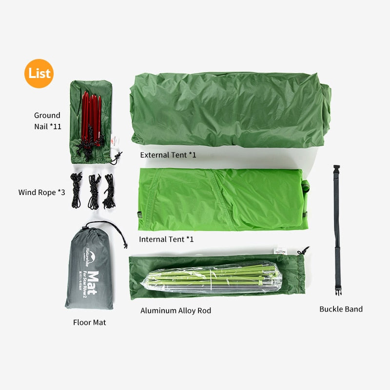 Naturehike 2 Person Ultralight Tent Upgraded Star River Camping Tent 20D Silicone