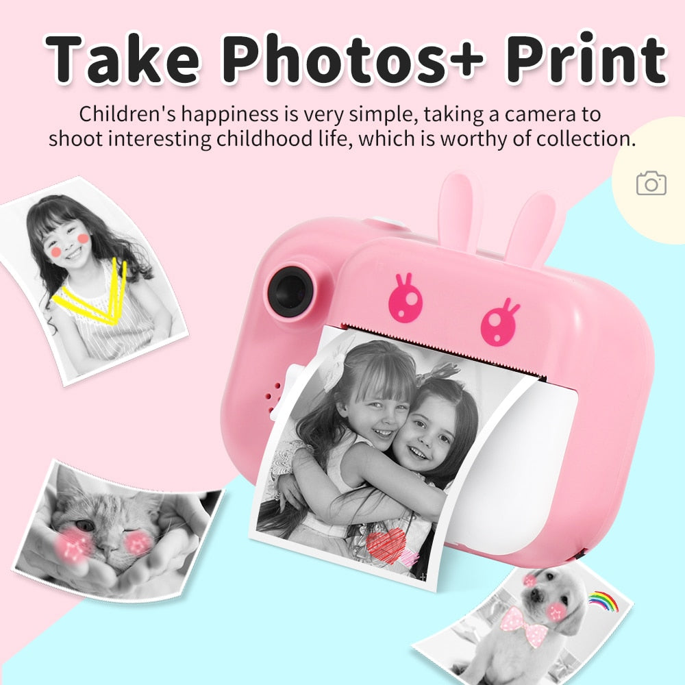 Minibear Children Camera For Kids Instant Camera 1080P Digital Camera For Children